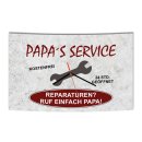 LAUTLOSE Designer Wanduhr Papas Service Papa Werkstatt...
