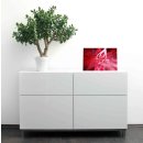 LAUTLOSE Designer Tischuhr Abstrakt rot Standuhr modern Dekoschild Bild 30 x 20cm