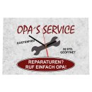 LAUTLOSE Designer Tischuhr Opas Service Opa grau Standuhr...