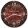 LAUTLOSE runde Wanduhr Abstrakt rot schwarz aus Metall Alu-Verbund lautlos Uhrwerk rund modern Dekoschild Bild 30 x 30cm