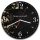 LAUTLOSE runde Wanduhr Abstrakt schwarz muster vintage aus Metall Alu-Verbund lautlos Uhrwerk rund modern Dekoschild Bild 30 x 30cm