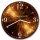 LAUTLOSE runde Wanduhr Braun Abstrakt aus Metall Alu-Verbund lautlos Uhrwerk rund modern Dekoschild Bild 30 x 30cm