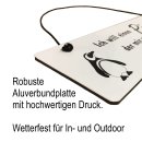 Metallschild Grill Ecke 25 x 8 cm aus Alu Verbund (Alu,...