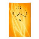 LAUTLOSE Designer Wanduhr Abstrakt   orange gelb Uhr...