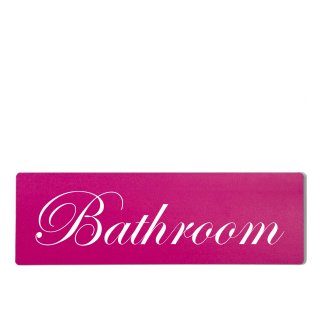 Bathroom Dekoschild T&uuml;rschild pink zum kleben