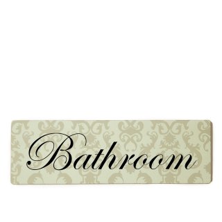 Bathroom Dekoschild T&uuml;rschild beige zum kleben
