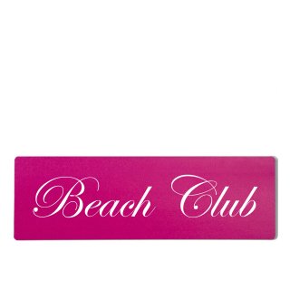Beach Club Dekoschild T&uuml;rschild pink zum kleben