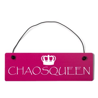 Chaosqueen Dekoschild T&uuml;rschild pink mit Draht