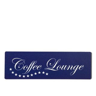 Coffee Lounge Dekoschild T&uuml;rschild hellblau zum kleben
