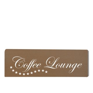 Coffee Lounge Dekoschild T&uuml;rschild braun zum kleben