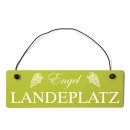 Engel Landeplatz Dekoschild T&uuml;rschild gr&uuml;n mit...