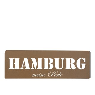 Hamburg Dekoschild T&uuml;rschild braun zum kleben
