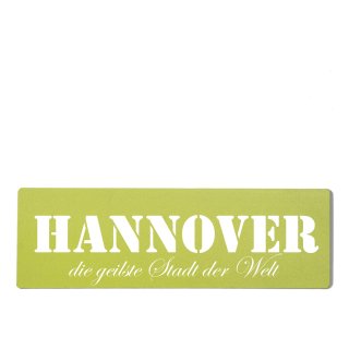 Hannover Dekoschild T&uuml;rschild gr&uuml;n zum kleben