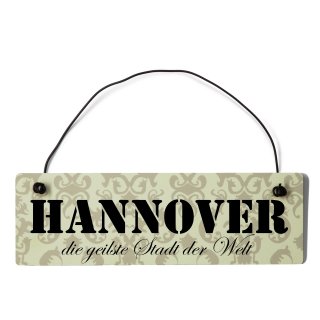 Hannover Dekoschild T&uuml;rschild beige mit Draht