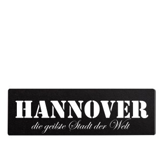 Hannover Dekoschild T&uuml;rschild schwarz zum kleben