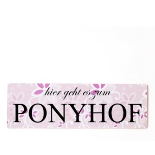 hier geht es zum Ponyhof Dekoschild T&uuml;rschild rosa zum kleben