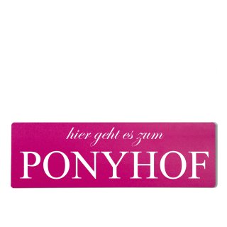 hier geht es zum Ponyhof Dekoschild T&uuml;rschild pink zum kleben