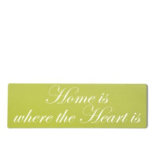 Home is where the heart is Dekoschild T&uuml;rschild gr&uuml;n zum kleben