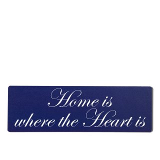 Home is where the heart is Dekoschild T&uuml;rschild hellblau zum kleben