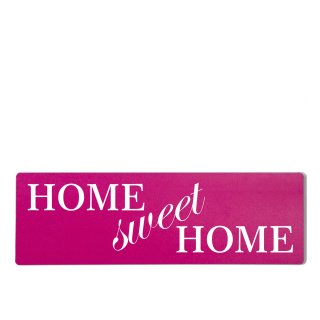 home sweet home Dekoschild T&uuml;rschild pink zum kleben