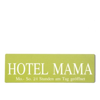 Hotel Mama Dekoschild T&uuml;rschild gr&uuml;n zum kleben