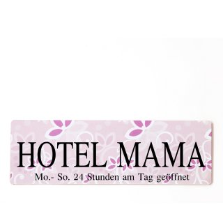 Hotel Mama Dekoschild T&uuml;rschild rosa zum kleben