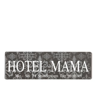 Hotel Mama Dekoschild T&uuml;rschild lila zum kleben