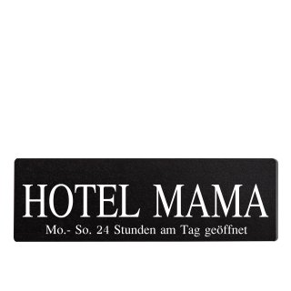 Hotel Mama Dekoschild T&uuml;rschild schwarz zum kleben