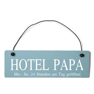 Hotel Papa Dekoschild T&uuml;rschild gelb mit Draht