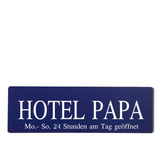 Hotel Papa Dekoschild T&uuml;rschild hellblau zum kleben