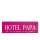 Hotel Papa Dekoschild T&uuml;rschild pink zum kleben