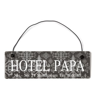 Hotel Papa Dekoschild T&uuml;rschild lila mit Draht