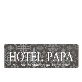 Hotel Papa Dekoschild T&uuml;rschild lila zum kleben