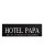 Hotel Papa Dekoschild T&uuml;rschild schwarz zum kleben