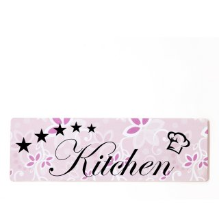 Kitchen Dekoschild T&uuml;rschild rosa zum kleben