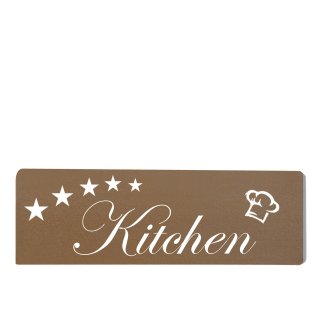 Kitchen Dekoschild T&uuml;rschild braun zum kleben