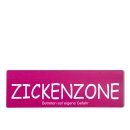 Zickenzone Dekoschild T&uuml;rschild pink zum kleben
