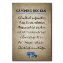Camping Regeln Deko Schild Wandschild